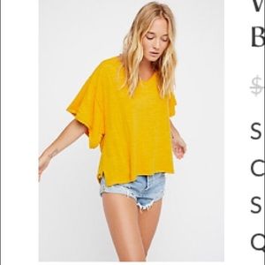 Free People Marigold Oversized Tee Shirt